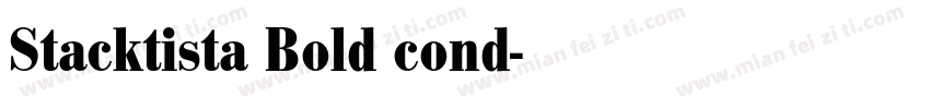 Stacktista Bold cond字体转换